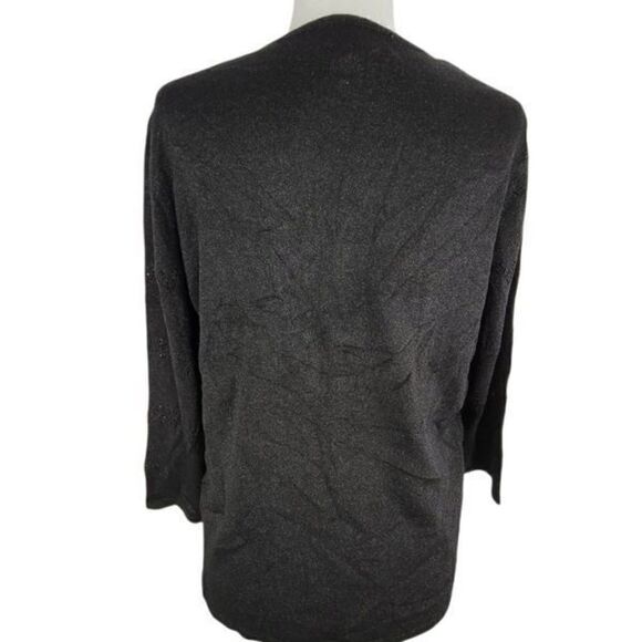 Alfred Dunner Black Layered Sweater Size Medium  - Picture 4 of 7